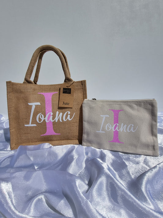 Le duo sac et trousse Prenom