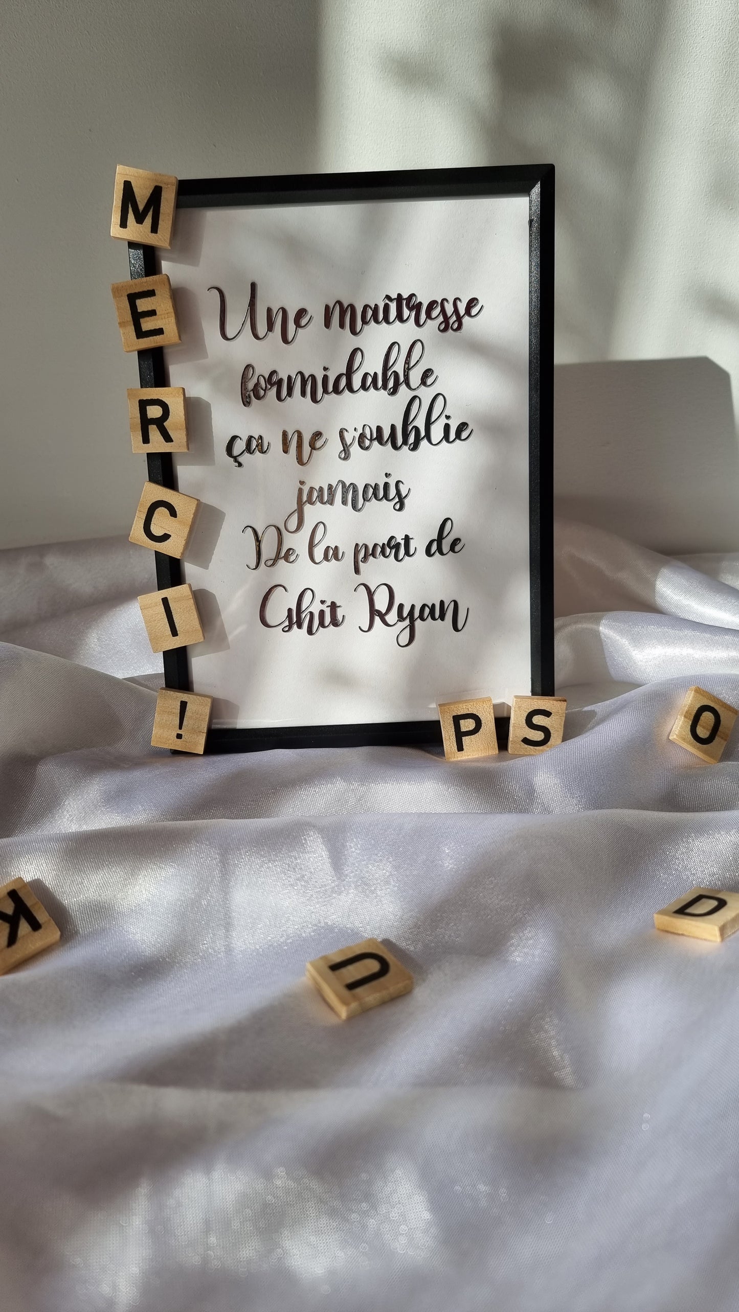Cadre personalisable Lettres en bois