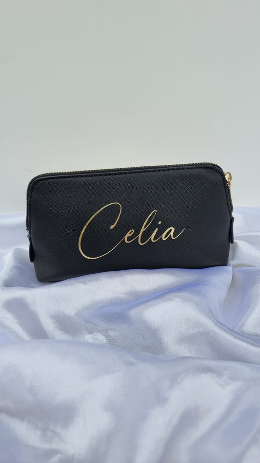 Trousse en simili cuir Prénom