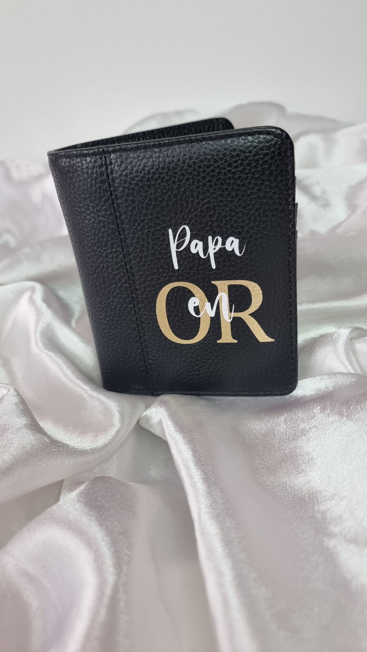 Portefeuille " Papa en OR " simili cuir
