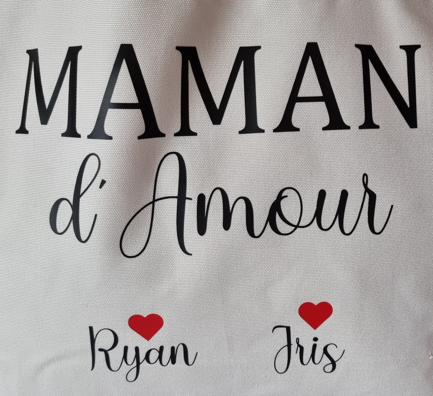 Sac " ...... d'Amour " cotton et jute