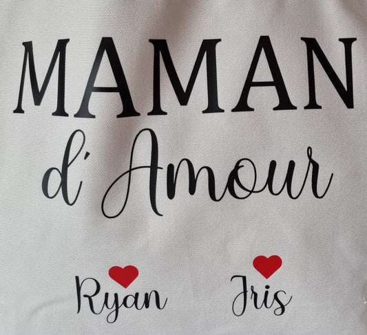 Sac " ...... d'Amour " cotton et jute